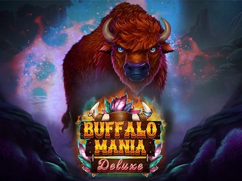Buffalo Mania Deluxe logo by Light &amp; Wonder at LeoVegas Casino