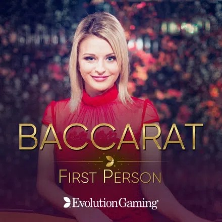 First Person Baccarat logo by Evolution at LeoVegas Casino