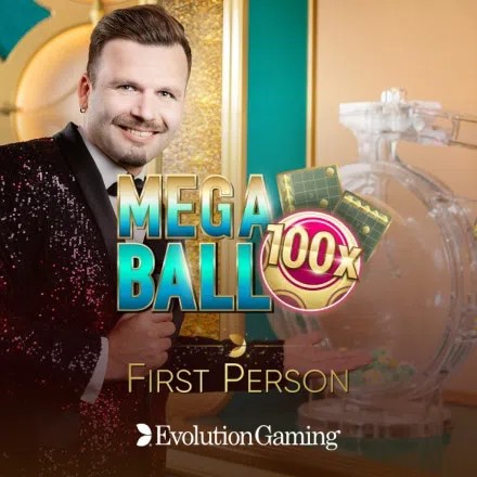First Person Mega Ball game by Evolution – logo hosted on LeoVegas Casino