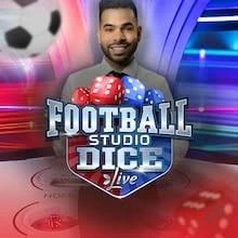 Football Studio Dice slot icon by Evolution, available at LeoVegas Casino