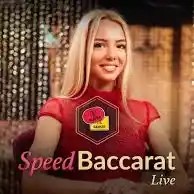 Live Dealer logo of Speed Baccarat A from Evolution at LeoVegas Casino