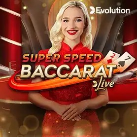 Super Speed Baccarat logo – Live Dealer by Evolution at LeoVegas Casino
