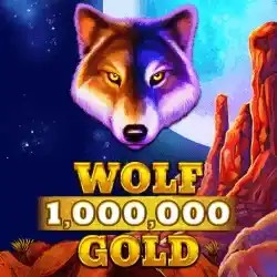 Official Slots logo: Wolf Gold 1,000,000 by Pragmatic Play at LeoVegas Casino